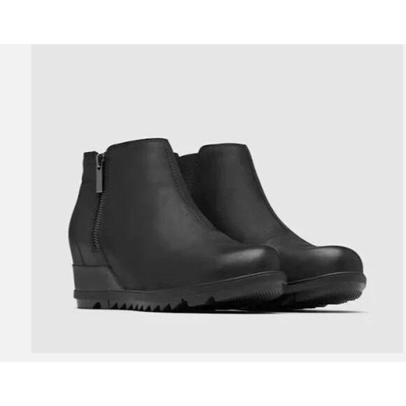 Sorel Shoes - SOREL Women's Evie  Zip Waterproof Leather Bootie in Black/6.5 black new
